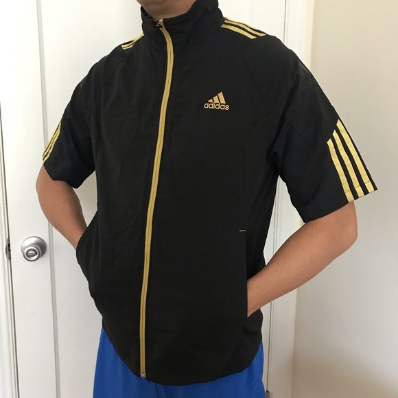 adidas short sleeve track jacket